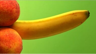 Erhöhtes Mitglied anhand des Beispiels einer Banane